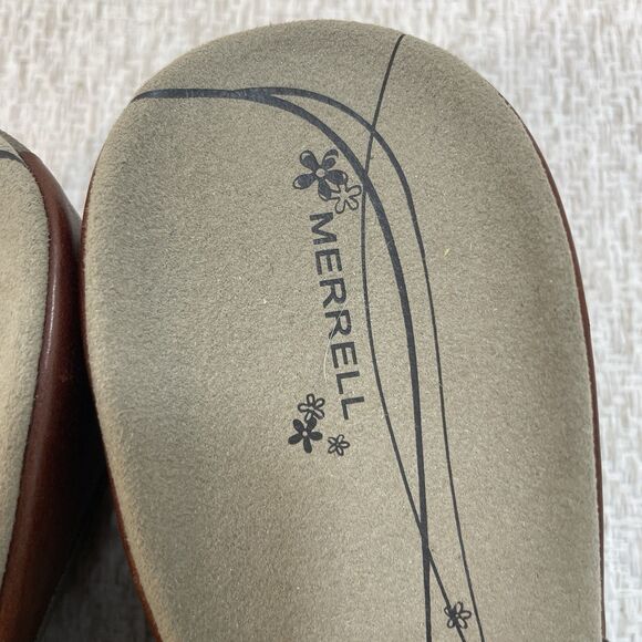 Merrell Womens 9 Air Cushion Slide Sandals Dewberry Brown - Picture 9 of 9